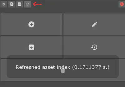 Refreshing asset index to cache samples