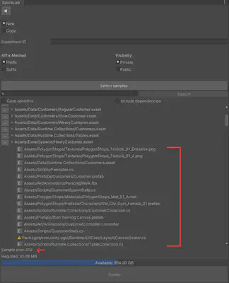 Bracket indicates dependencies; arrow indicates sample size (excluding dependencies)